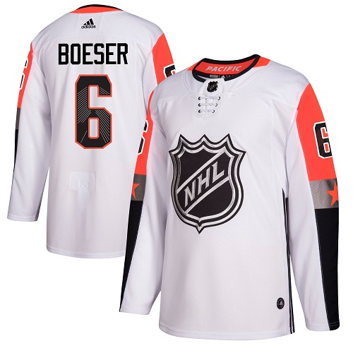 Adidas Vancouver Canucks #6 Brock Boeser White 2018 All-Star Pacific Division Authentic Youth Stitched NHL Jersey